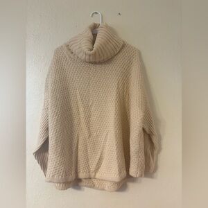 Doe & Rae Cream Cowl Neck Sweater Size: S